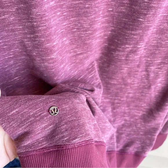 Women Sz 6 Lululemon Om & Roam Pullover Hoodie‎ Heathered Rust Berry Sweatshirt - Picture 5 of 10